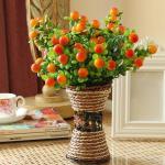 Pomarańczowe Sztuczne kwiaty w nowoczesnym stylu z tworzywa sztucznego 