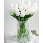 Białe Sztuczne kwiaty z motywem kwiatów gładkie z tworzywa sztucznego 