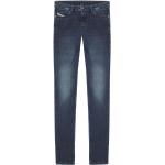 Ciemnoniebieskie Elastyczne jeansy męskie Skinny fit dżinsowe o szerokości 34 o długości 30 marki Diesel Sleenker 