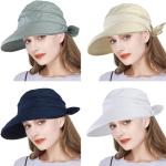 Beżowe Letnie kapelusze damskie bawełniane Rozmiar: 54 