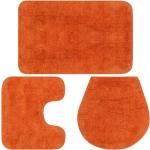 Pomarańczowe Dywaniki łazienkowe prostokątne bawełniane 