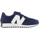 Niebieskie Sneakersy sznurowane dla dzieci z zamszu marki New Balance w rozmiarze 25 