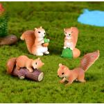 Szare Figurki do zabawy z motywem zwierząt z żywicy o tematyce wróżek i elfów 