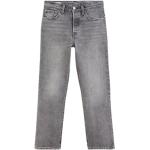 Szare Zniszczone jeansy damskie dżinsowe o szerokości 29 o długości 28 marki LEVI´S 501 