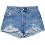 Niebieskie Szorty jeansowe damskie na lato marki LEVI´S 501 