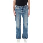 Niebieskie Proste jeansy męskie dżinsowe marki LEVI´S 501 w rozmiarze M 