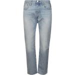 Niebieskie Proste jeansy męskie proste dżinsowe o szerokości 32 o długości 34 marki LEVI´S 501 w rozmiarze S 
