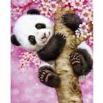 Wielokolorowe Zestawy ramek do zdjęć z motywem pand haftowane w rozmiarze 20x25 cm 