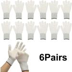 Białe Rękawiczki damskie bawełniane 