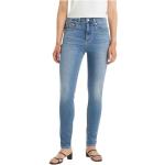 Niebieskie Jeansy z wysokim stanem Skinny fit dżinsowe o szerokości 26 o długości 30 marki LEVI´S 721 