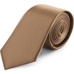 Piaskowe Krawaty męskie gładkie satynowe marki Trendhim 