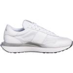 Białe Niskie sneakersy męskie ze skóry marki POLO RALPH LAUREN Big & Tall w rozmiarze 46 