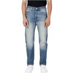 Niebieskie Proste jeansy męskie rurki dżinsowe o szerokości 34 o długości 32 marki LEVI´S 501 