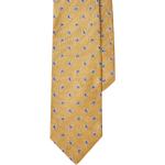 Żółte Krawaty do prania w pralce Paisley w stylu biznesowym marki BROOKS BROTHERS w rozmiarze uniwersalnym 