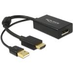 Adapter DisplayPort - HDMI/USB DELOCK 0.24 m