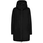 Czarne Płaszcze zimowe damskie eleganckie marki ADD w rozmiarze XS 