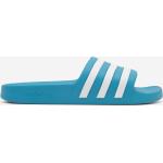 Niebieskie Klapki amortyzujące gładkie na lato marki adidas Adilette w rozmiarze 44,5 
