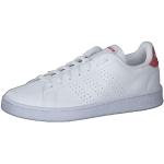 Białe Sneakersy sznurowane męskie sportowe ze skóry syntetycznej marki adidas Advantage w rozmiarze 35,5 