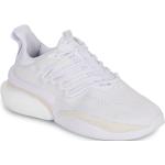 Przecenione Białe Niskie sneakersy męskie marki adidas Alphaboost w rozmiarze 39,5 - wysokość obcasa od 5cm do 7cm 