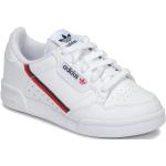 Przecenione Białe Niskie sneakersy dla dzieci marki adidas Continental 80 w rozmiarze 32 - wysokość obcasa do 3cm 