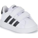 Białe Niskie sneakersy dla dzieci marki adidas Court w rozmiarze 19 - wysokość obcasa do 3cm 
