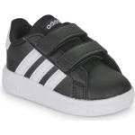 Czarne Niskie sneakersy dla dzieci marki adidas Court w rozmiarze 19 - wysokość obcasa do 3cm 