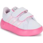 Białe Niskie sneakersy dla dzieci marki adidas Court w rozmiarze 23 - wysokość obcasa do 3cm 