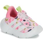 Różowe Niskie sneakersy dla dzieci marki adidas w rozmiarze 21 - wysokość obcasa do 3cm 