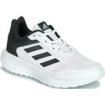 Przecenione Białe Niskie sneakersy dla dzieci marki adidas Tensaur w rozmiarze 36,5 - wysokość obcasa do 3cm 
