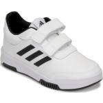 Przecenione Białe Niskie sneakersy dla dzieci marki adidas Tensaur w rozmiarze 30 - wysokość obcasa do 3cm 