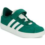 Zielone Niskie sneakersy dla dzieci marki adidas Court w rozmiarze 28 - wysokość obcasa do 3cm 