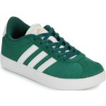 Przecenione Zielone Niskie sneakersy dla dzieci marki adidas Court w rozmiarze 38 - wysokość obcasa do 3cm 