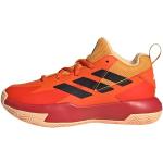 Pomarańczowe Buty do koszykówki dla dzieci amortyzujące sportowe marki adidas w rozmiarze 27 