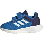 Ciemnoniebieskie Buty do biegania dla dzieci Rzepy sportowe chromowane marki adidas Tensaur w rozmiarze 27 