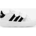 Białe Niskie sneakersy dla dzieci Rzepy sportowe marki adidas Court w rozmiarze 25 