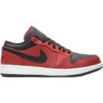 Czerwone Buty do koszykówki męskie - rodzaj noska: Okrągły ze skóry marki Nike Air Jordan 1 w rozmiarze 44,5 