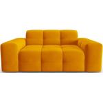 Aksamitna sofa w kolorze ochry 156 cm Kendal – Micadoni Home