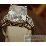 ALEROS 2 - srebrny pierścionek z kryształem