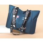 Khaki Shopper bags damskie z kieszenią na telefon z motywem kwiatów w stylu casual nylonowe 