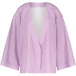 Pastelowe fioletowe Bluzki kimona damskie eleganckie na lato w rozmiarze S 