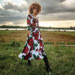 Wielokolorowe Sukienki rozkloszowane damskie marki Milita Nikonorov 