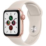 Złote Smartwatche z funkcją powiadomień z opaską marki Apple Watch 