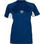 Niebieskie Koszule z krótkim rękawem damskie z krótkimi rękawami sportowe marki Aqua Lung w rozmiarze XXL 
