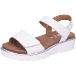 Białe Sandały skórzane damskie Rzepy z poliuretanu na lato marki Ara w rozmiarze 39 