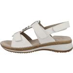 Białe Sandały skórzane damskie Rzepy na lato marki Ara w rozmiarze 36 