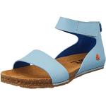 Niebieskie Sandały skórzane damskie na lato marki Art w rozmiarze 38 