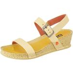 Żółte Sandały na koturnie damskie na lato marki Art w rozmiarze 39 