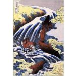 ArtPlaza Hokusai Katsushika-wodospad i koń mycie p