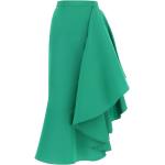 Zielone Spódnice asymetryczne damskie z falbankami do kostek marki Alexander McQueen w rozmiarze S 