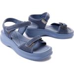 Niebieskie Sandały damskie dżinsowe na lato marki azaleia w rozmiarze 40 - wysokość obcasa od 5cm do 7cm 